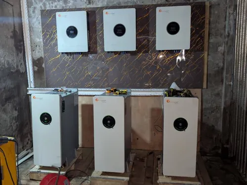Installed inverter and battery cabinet