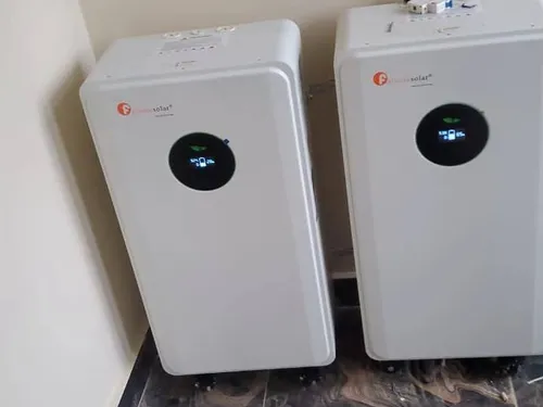 Batteries installed on the floor